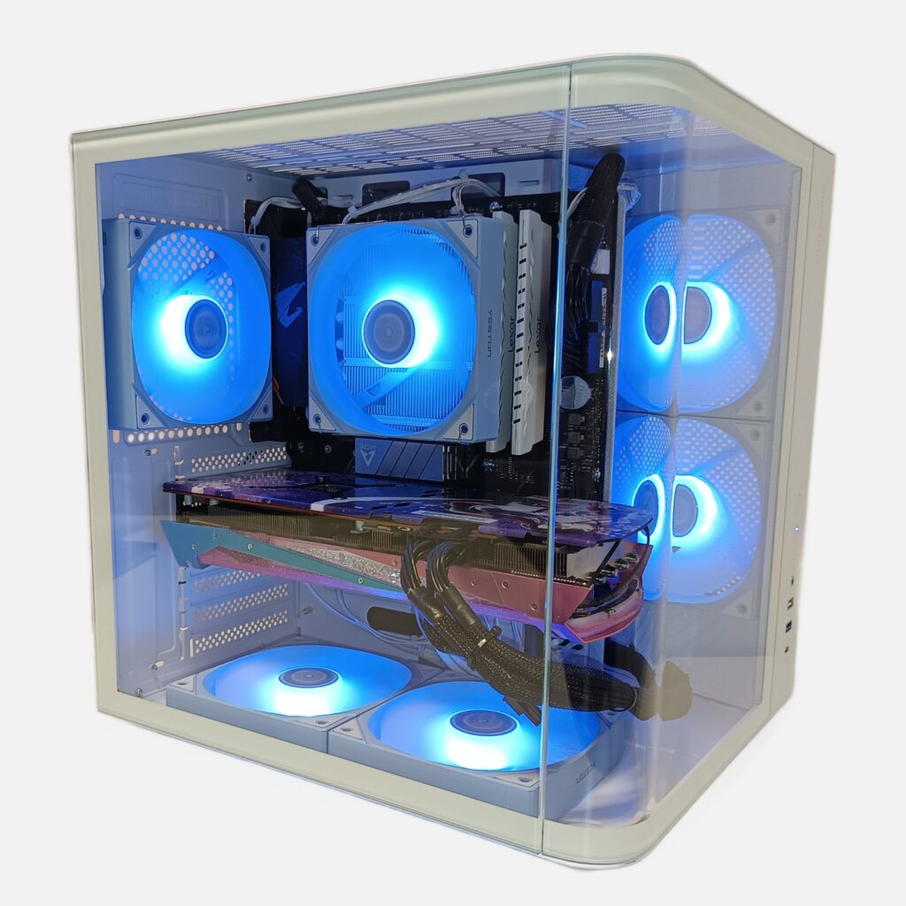PC Gaming Compact Sakura 1080p / 1440p – Ryzen 5 5600X / RX 5700 XT / 32 Go DDR4 / SSD 1 To
